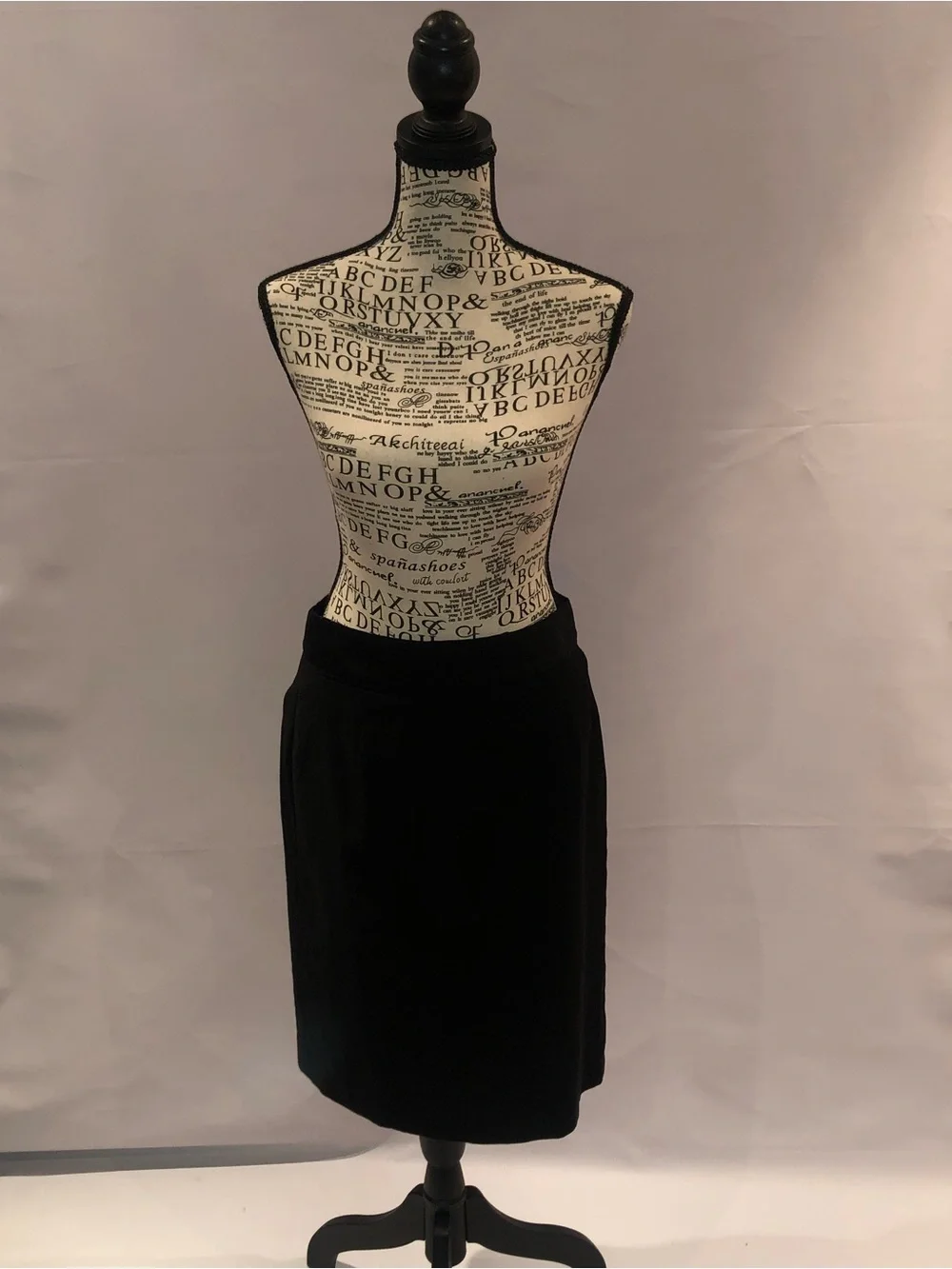 J. Crew Black Midi Skirt - Tailored A-Line